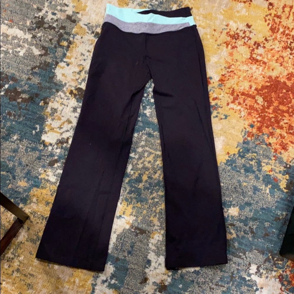 Lululemon Groove Pant Flare Turquoise Grey Black